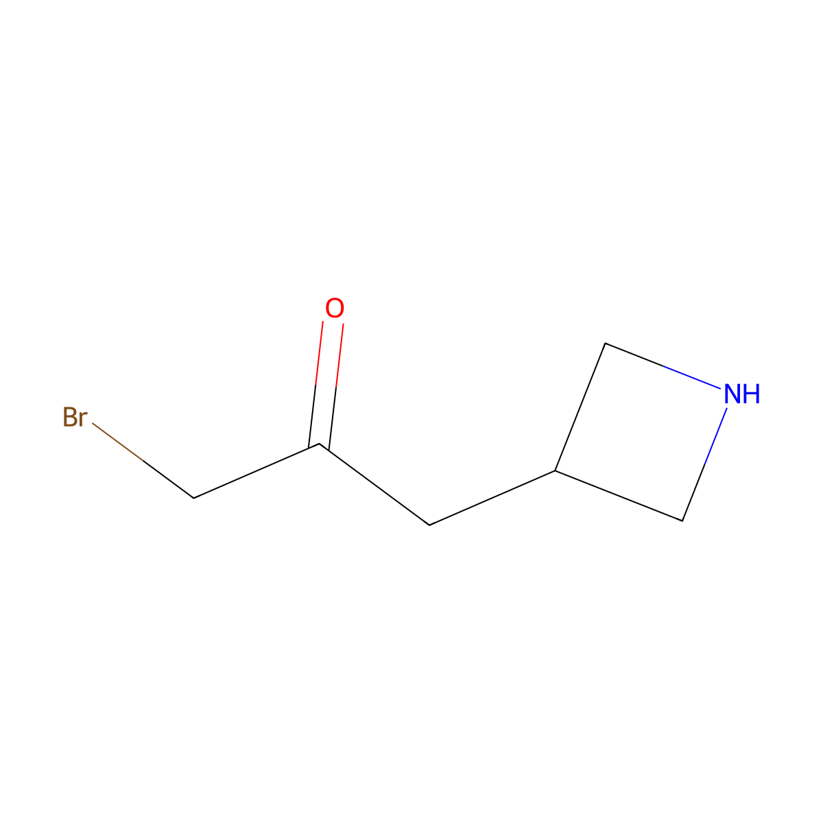 1-(Azetidin-3-yl)-3-bromopropan-2-one molecular structure, CAS 2680679-15-4