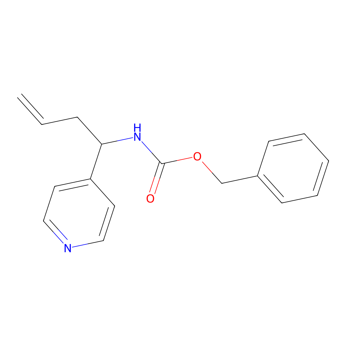benzyl N-[1-(pyridin-4-yl)but-3-en-1-yl]carbamate molecular structure, CAS 2680679-23-4