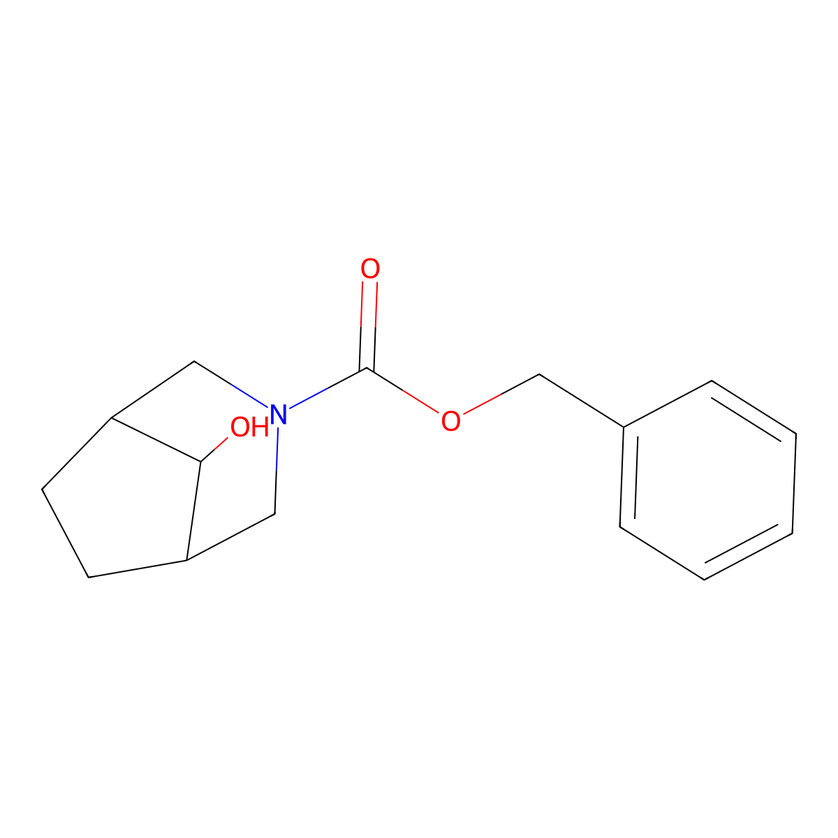 Benzyl 8-hydroxy-3-azabicyclo[3.2.1]octane-3-carboxylate molecular structure, CAS 2680679-41-6