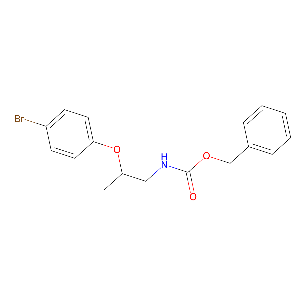 benzyl N-[2-(4-bromophenoxy)propyl]carbamate molecular structure, CAS 2680679-51-8