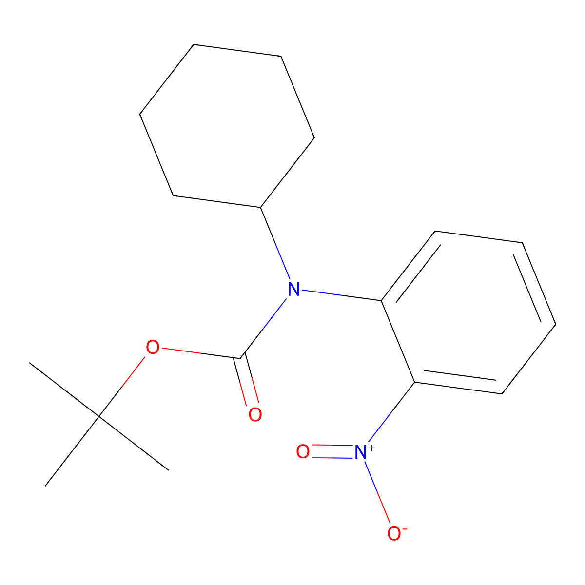 tert-butyl N-cyclohexyl-N-(2-nitrophenyl)carbamate molecular structure, CAS 2680679-63-2