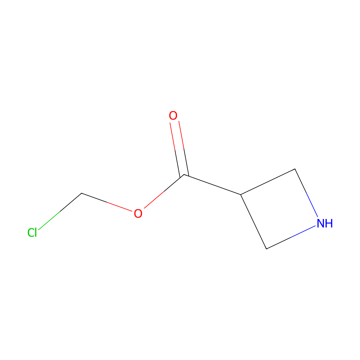 Chloromethyl azetidine-3-carboxylate molecular structure, CAS 2680679-85-8