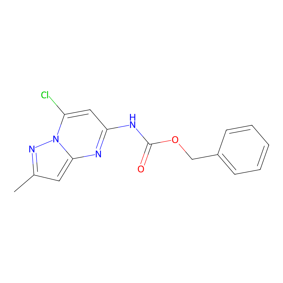 benzyl N-{7-chloro-2-methylpyrazolo[1,5-a]pyrimidin-5-yl}carbamate molecular structure, CAS 2680679-93-8