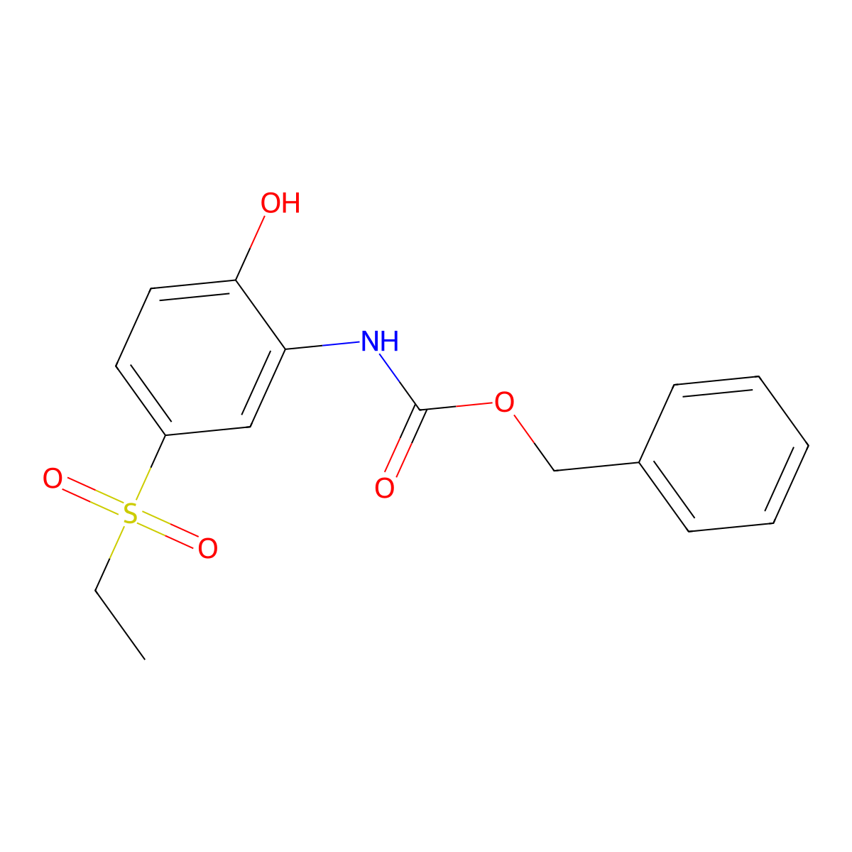 benzyl N-[5-(ethanesulfonyl)-2-hydroxyphenyl]carbamate molecular structure, CAS 2680679-99-4