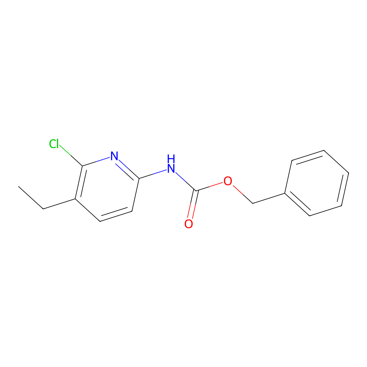 benzyl N-(6-chloro-5-ethylpyridin-2-yl)carbamate molecular structure, CAS 2680680-11-7