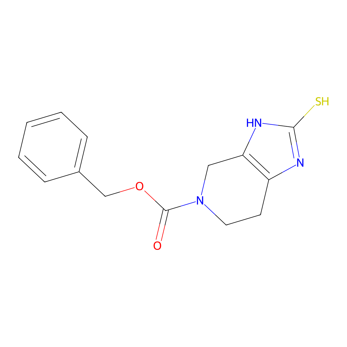 benzyl 2-sulfanyl-3H,4H,5H,6H,7H-imidazo[4,5-c]pyridine-5-carboxylate molecular structure, CAS 2680680-14-0