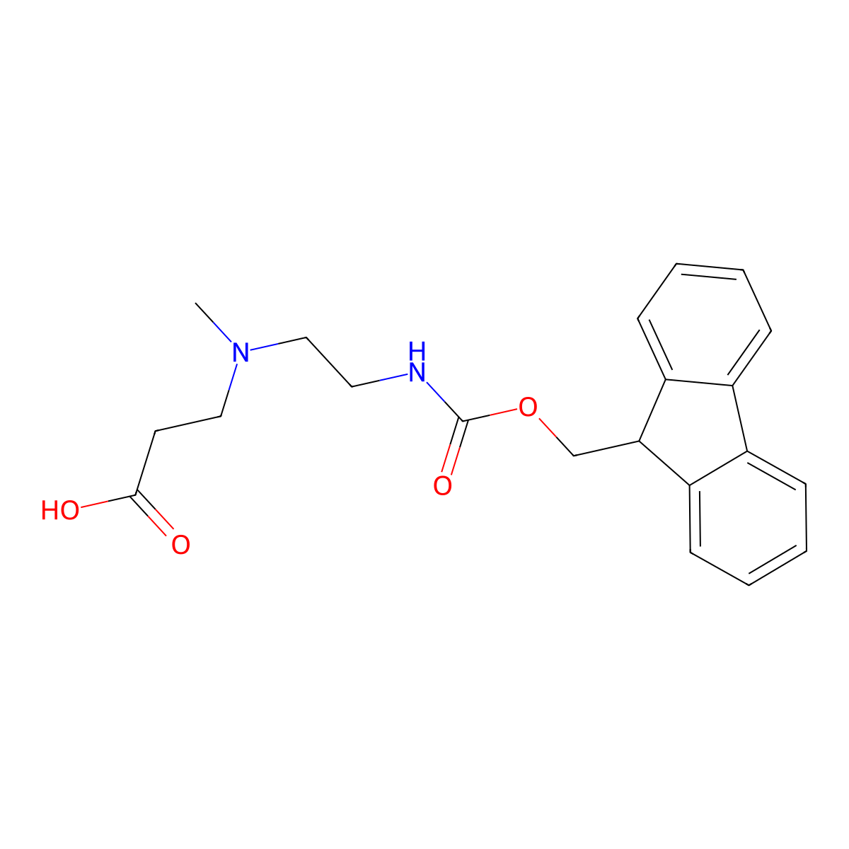 3-{[2-({[(9H-fluoren-9-yl)methoxy]carbonyl}amino)ethyl](methyl)amino}propanoic acid molecular structure, CAS 2680680-18-4