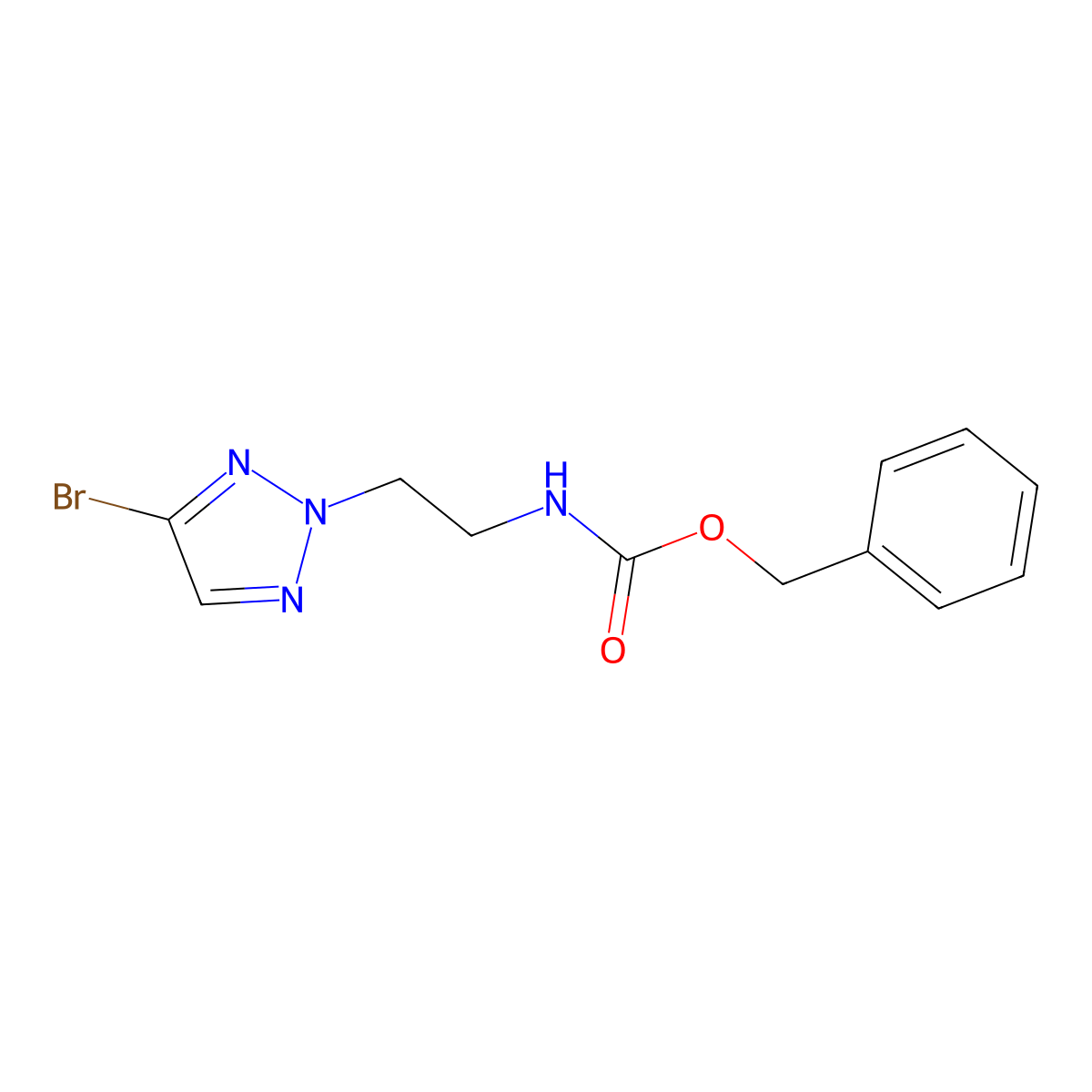benzyl N-[2-(4-bromo-2H-1,2,3-triazol-2-yl)ethyl]carbamate molecular structure, CAS 2680680-26-4