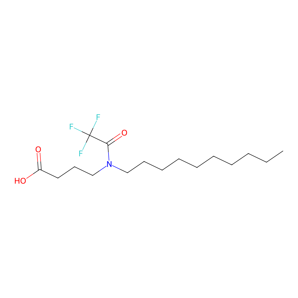 4-(N-decyl-2,2,2-trifluoroacetamido)butanoic acid molecular structure, CAS 2680680-30-0