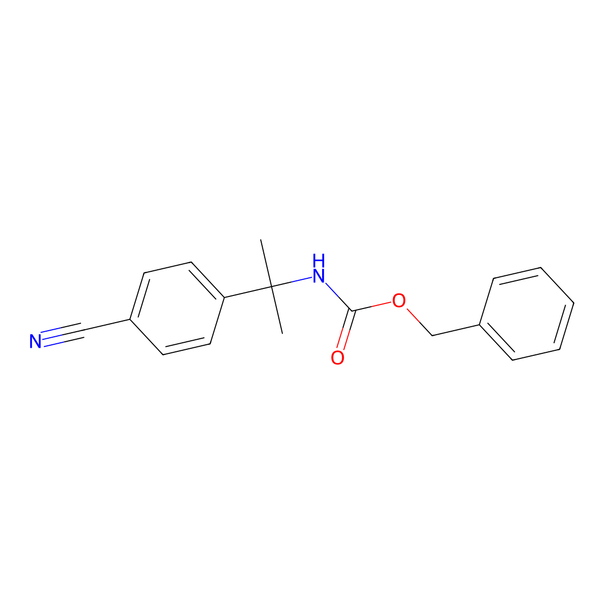 benzyl N-[2-(4-cyanophenyl)propan-2-yl]carbamate molecular structure, CAS 2680680-84-4
