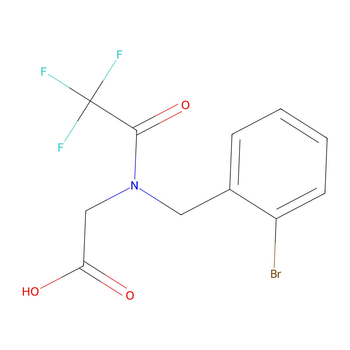 2-{N-[(2-bromophenyl)methyl]-2,2,2-trifluoroacetamido}acetic acid molecular structure, CAS 2680681-03-0