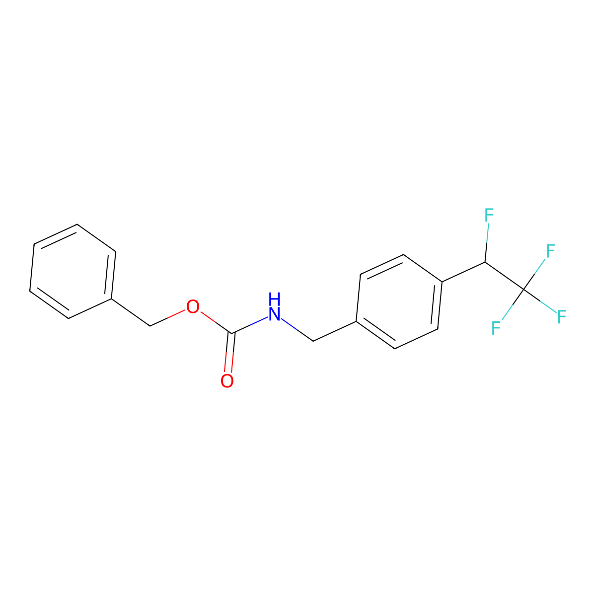 benzyl N-{[4-(1,2,2,2-tetrafluoroethyl)phenyl]methyl}carbamate molecular structure, CAS 2680681-05-2