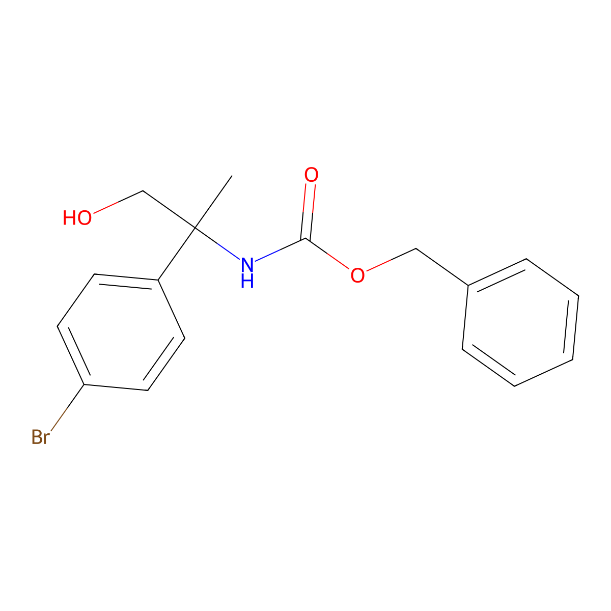 benzyl N-[2-(4-bromophenyl)-1-hydroxypropan-2-yl]carbamate molecular structure, CAS 2680681-24-5