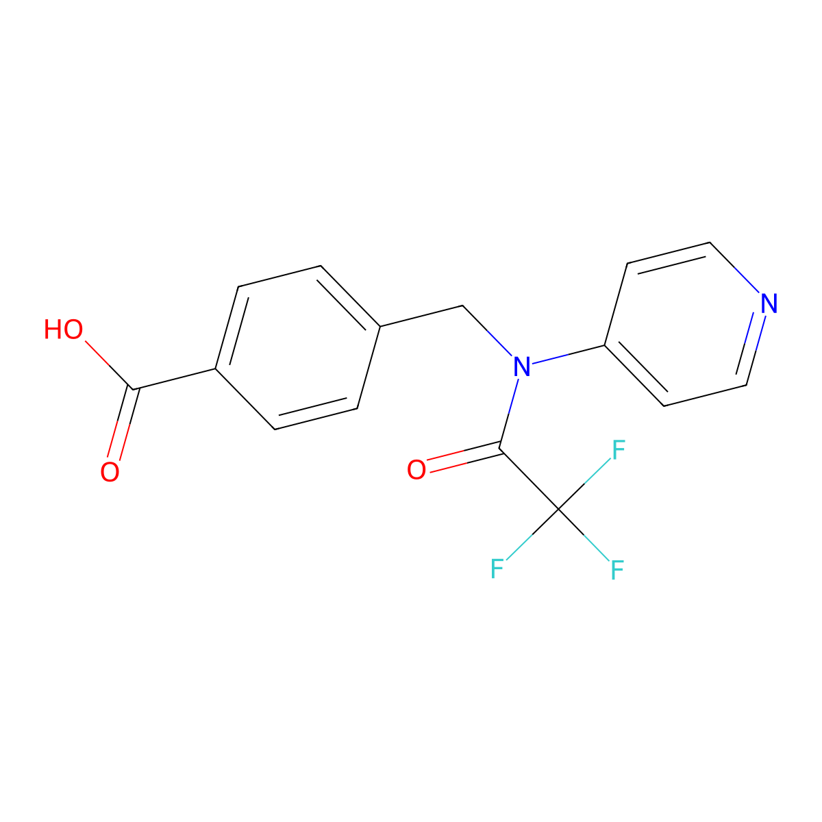 4-{[2,2,2-trifluoro-N-(pyridin-4-yl)acetamido]methyl}benzoic acid molecular structure, CAS 2680681-25-6
