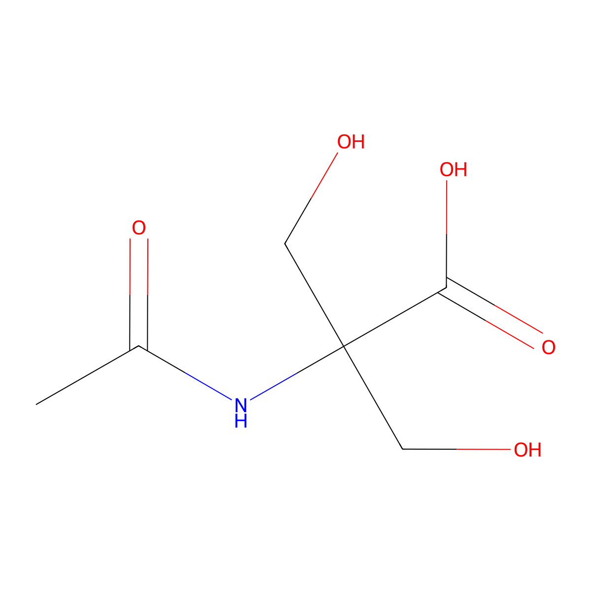 2-Acetamido-3-hydroxy-2-(hydroxymethyl)propanoic acid molecular structure, CAS 2680681-34-7