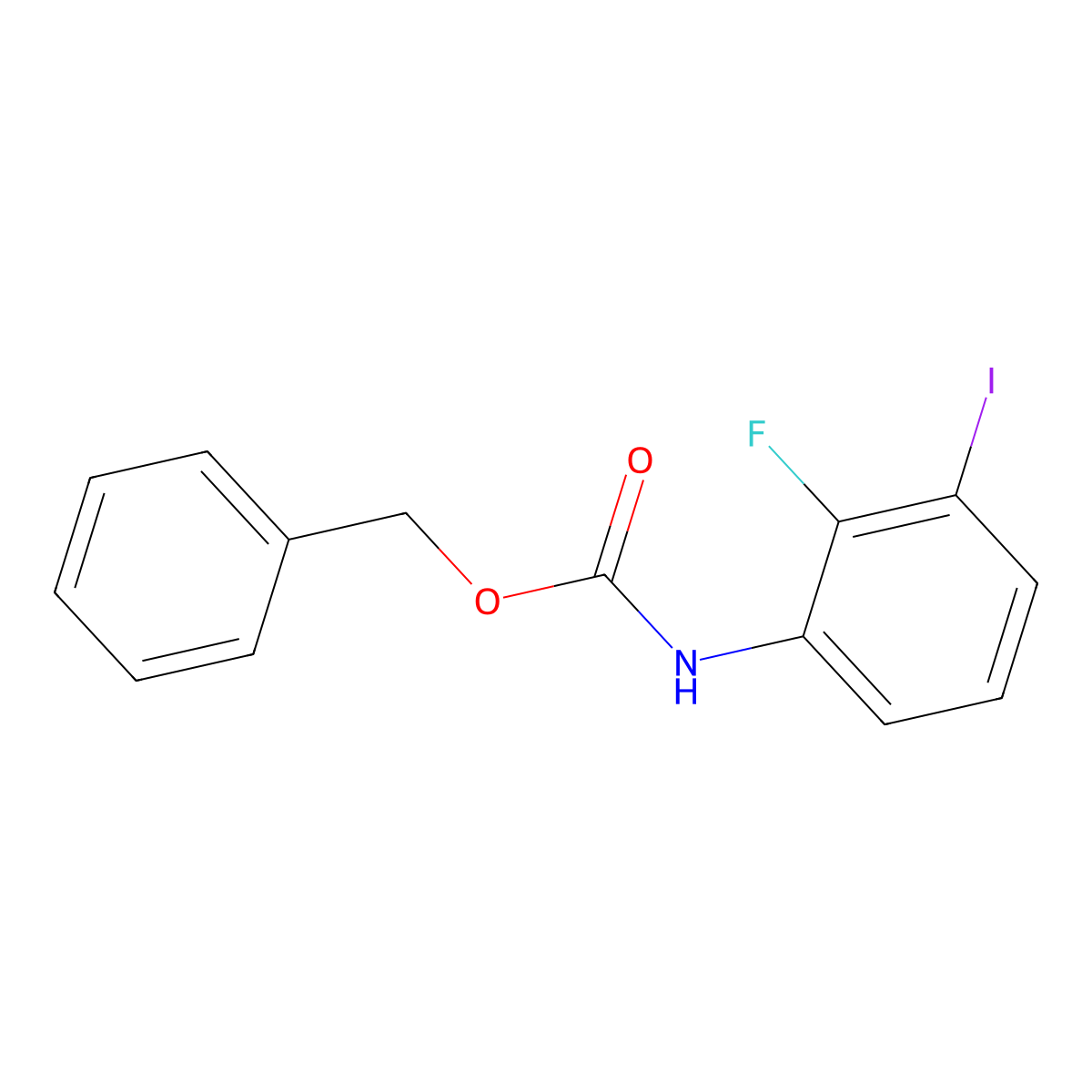 benzyl N-(2-fluoro-3-iodophenyl)carbamate molecular structure, CAS 2680681-56-3