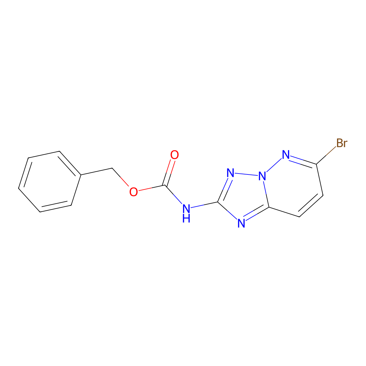 benzyl N-{6-bromo-[1,2,4]triazolo[1,5-b]pyridazin-2-yl}carbamate molecular structure, CAS 2680681-60-9