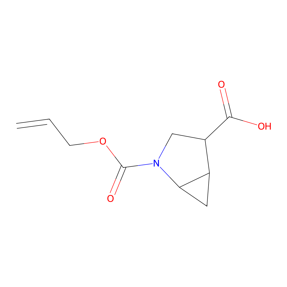 2-[(Prop-2-en-1-yloxy)carbonyl]-2-azabicyclo[3.1.0]hexane-4-carboxylic acid molecular structure, CAS 2680681-63-2