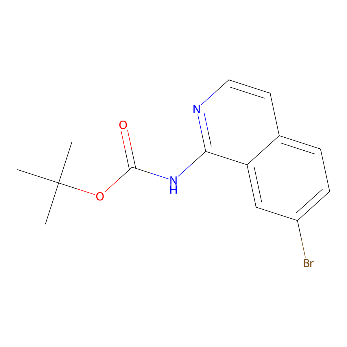 tert-butyl N-(7-bromoisoquinolin-1-yl)carbamate molecular structure, CAS 2680681-77-8