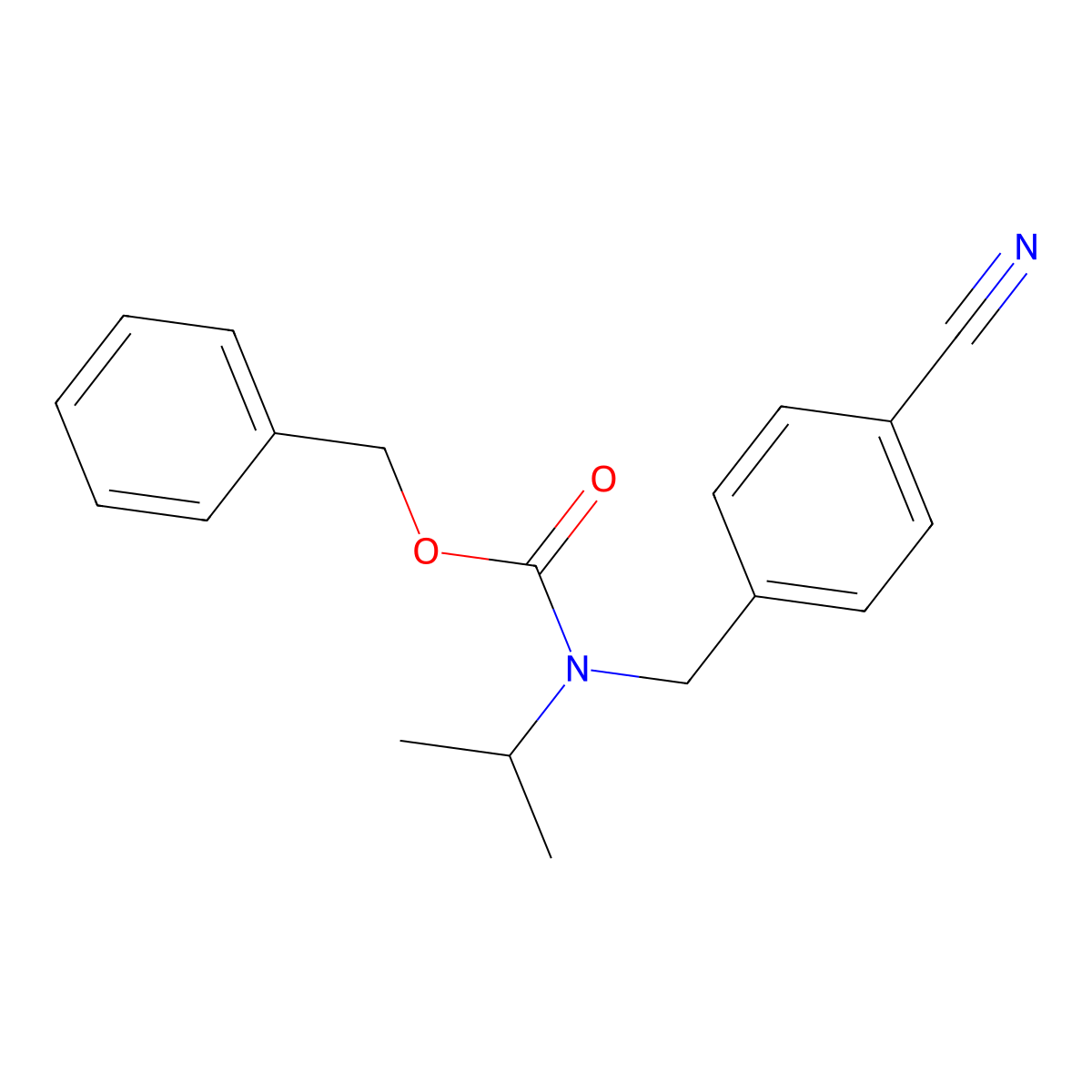 benzyl N-[(4-cyanophenyl)methyl]-N-(propan-2-yl)carbamate molecular structure, CAS 2680681-79-0