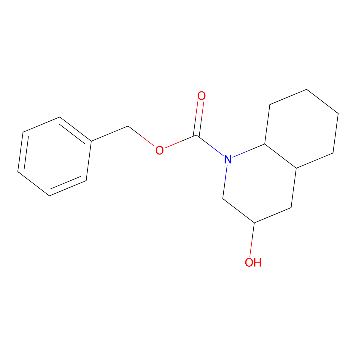 Benzyl 3-hydroxy-decahydroquinoline-1-carboxylate molecular structure, CAS 2680682-04-4