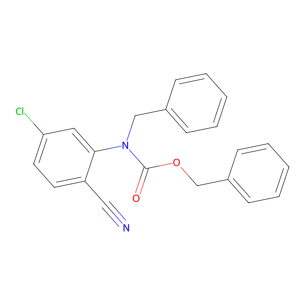 benzyl N-benzyl-N-(5-chloro-2-cyanophenyl)carbamate molecular structure, CAS 2680682-21-5