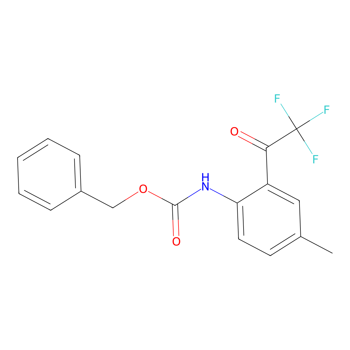 benzyl N-[4-methyl-2-(2,2,2-trifluoroacetyl)phenyl]carbamate molecular structure, CAS 2680682-47-5