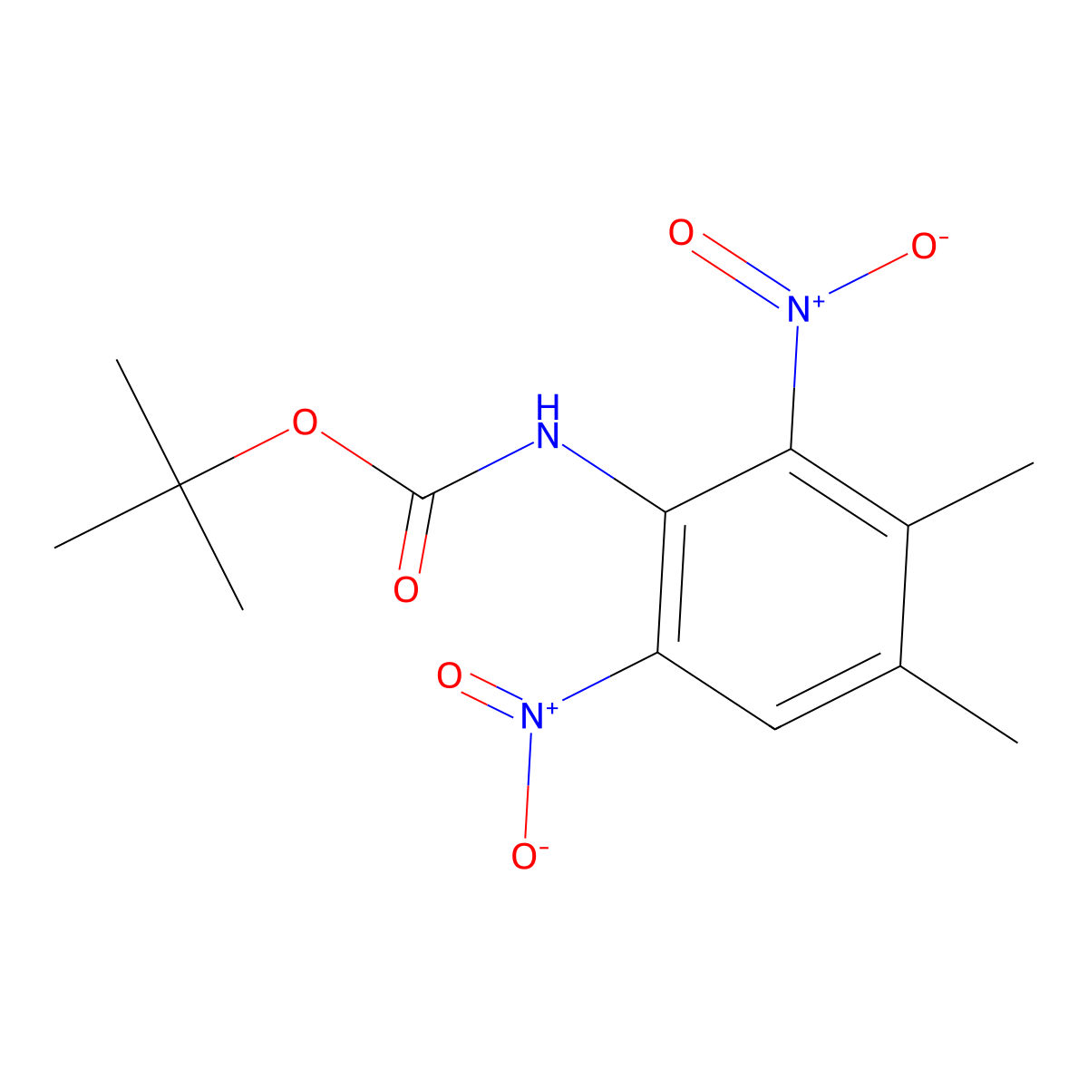 tert-butyl N-(3,4-dimethyl-2,6-dinitrophenyl)carbamate molecular structure, CAS 2680682-65-7
