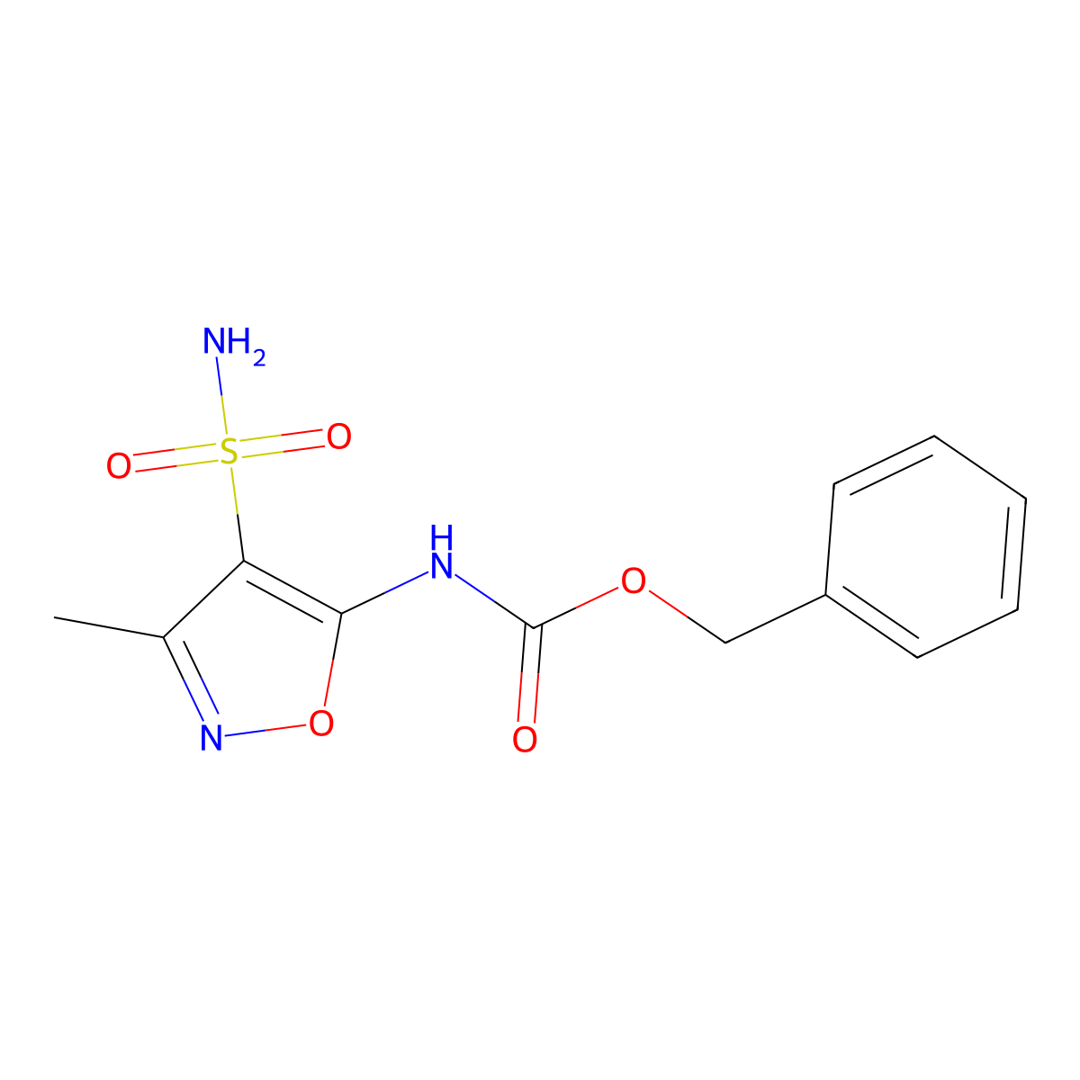 benzyl N-(3-methyl-4-sulfamoyl-1,2-oxazol-5-yl)carbamate molecular structure, CAS 2680682-70-4
