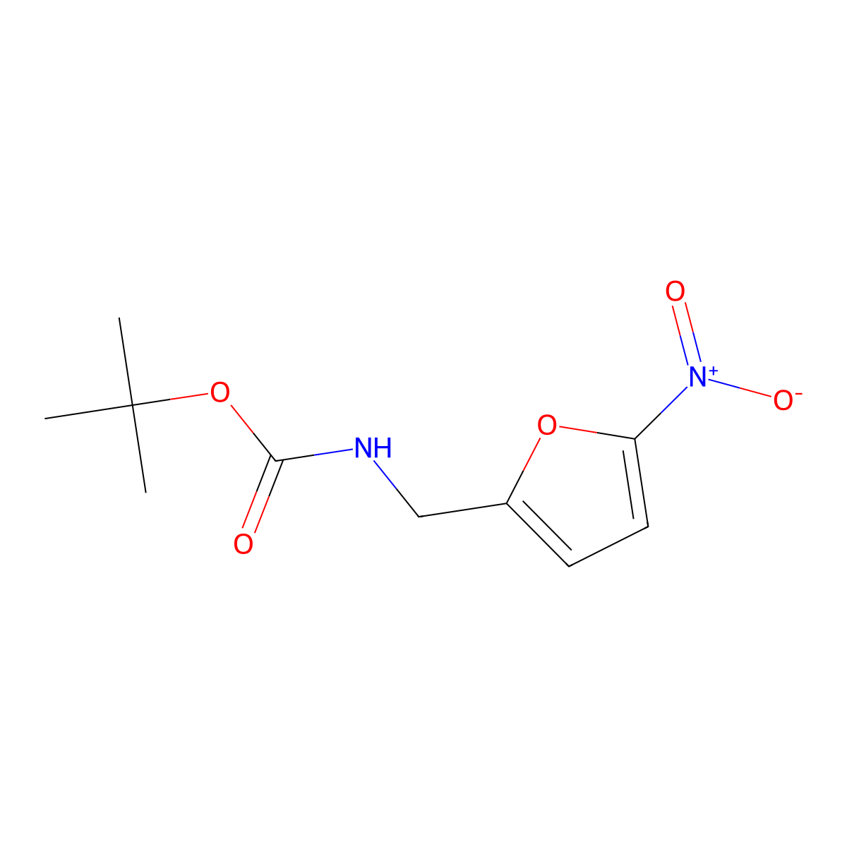 tert-butyl N-[(5-nitrofuran-2-yl)methyl]carbamate molecular structure, CAS 2680682-73-7