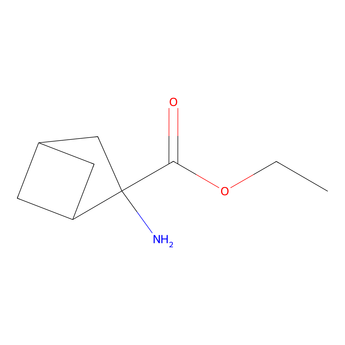 Ethyl 2-aminobicyclo[2.1.1]hexane-2-carboxylate molecular structure, CAS 2680683-10-5