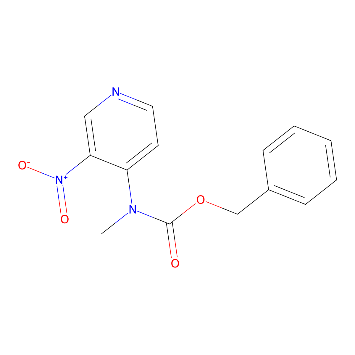 benzyl N-methyl-N-(3-nitropyridin-4-yl)carbamate molecular structure, CAS 2680683-17-2