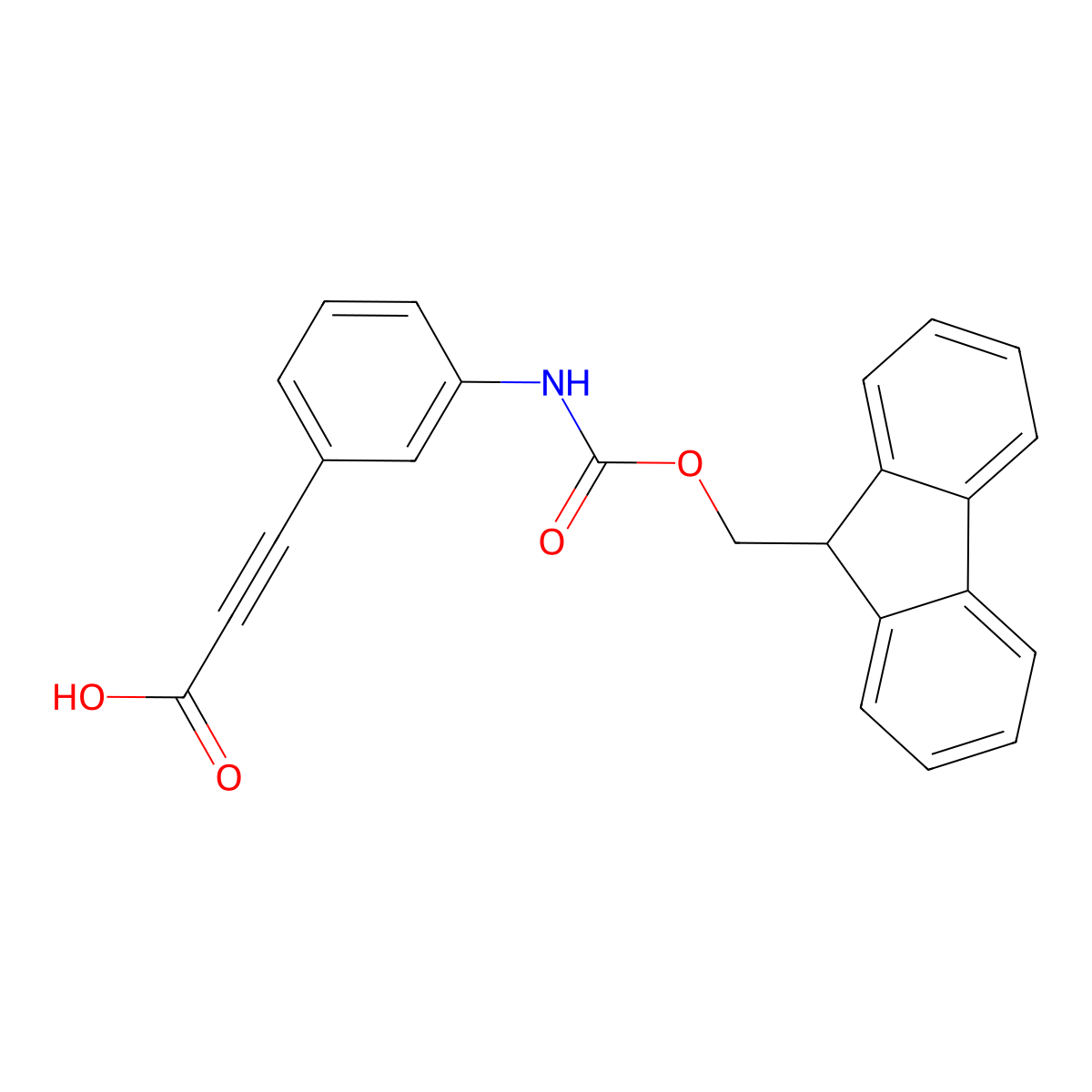 3-[3-({[(9H-fluoren-9-yl)methoxy]carbonyl}amino)phenyl]prop-2-ynoic acid molecular structure, CAS 2680683-38-7