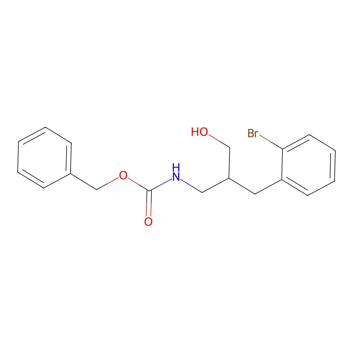 benzyl N-{2-[(2-bromophenyl)methyl]-3-hydroxypropyl}carbamate molecular structure, CAS 2680683-48-9