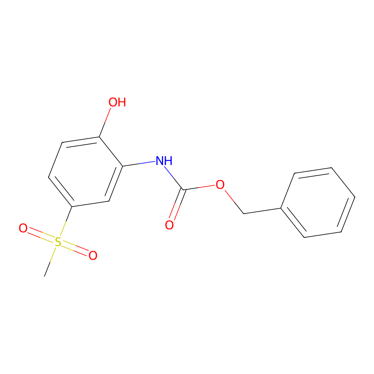 benzyl N-(2-hydroxy-5-methanesulfonylphenyl)carbamate molecular structure, CAS 2680683-86-5