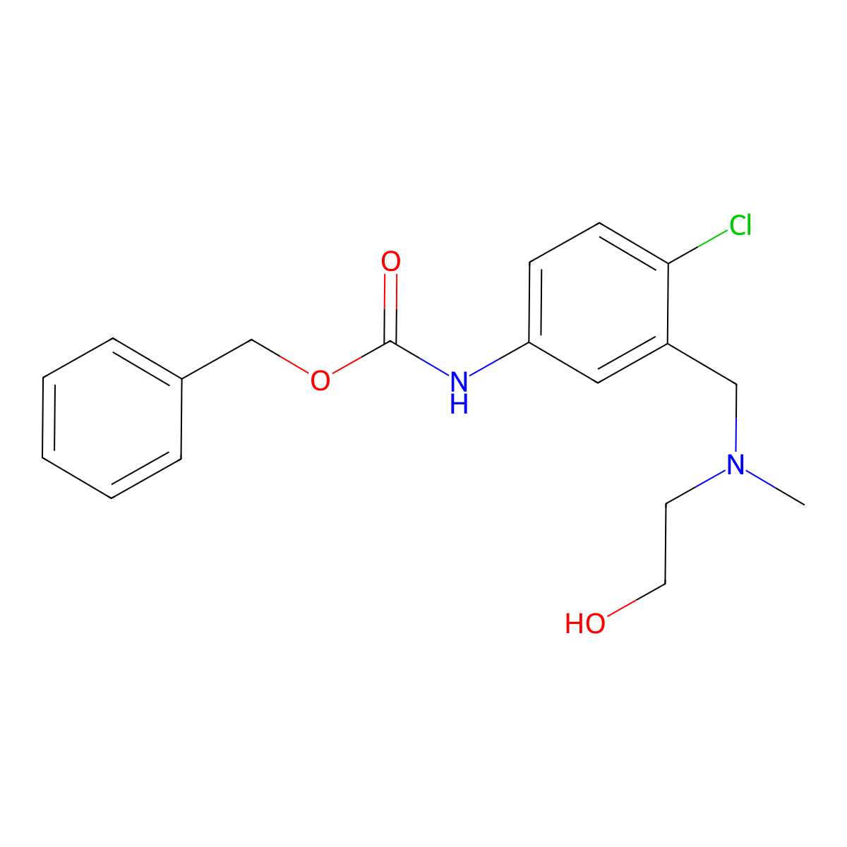 benzyl N-(4-chloro-3-{[(2-hydroxyethyl)(methyl)amino]methyl}phenyl)carbamate molecular structure, CAS 2680684-02-8