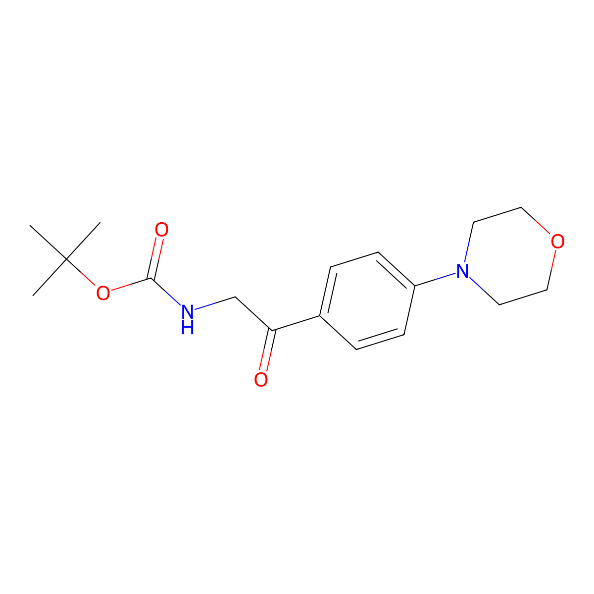 tert-butyl N-{2-[4-(morpholin-4-yl)phenyl]-2-oxoethyl}carbamate molecular structure, CAS 2680684-24-4