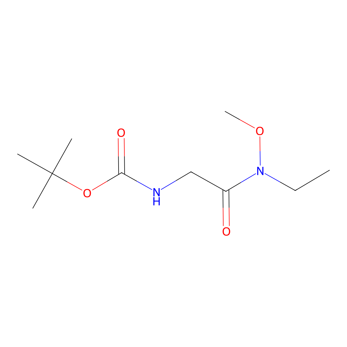 tert-butyl N-{[ethyl(methoxy)carbamoyl]methyl}carbamate molecular structure, CAS 2680684-38-0
