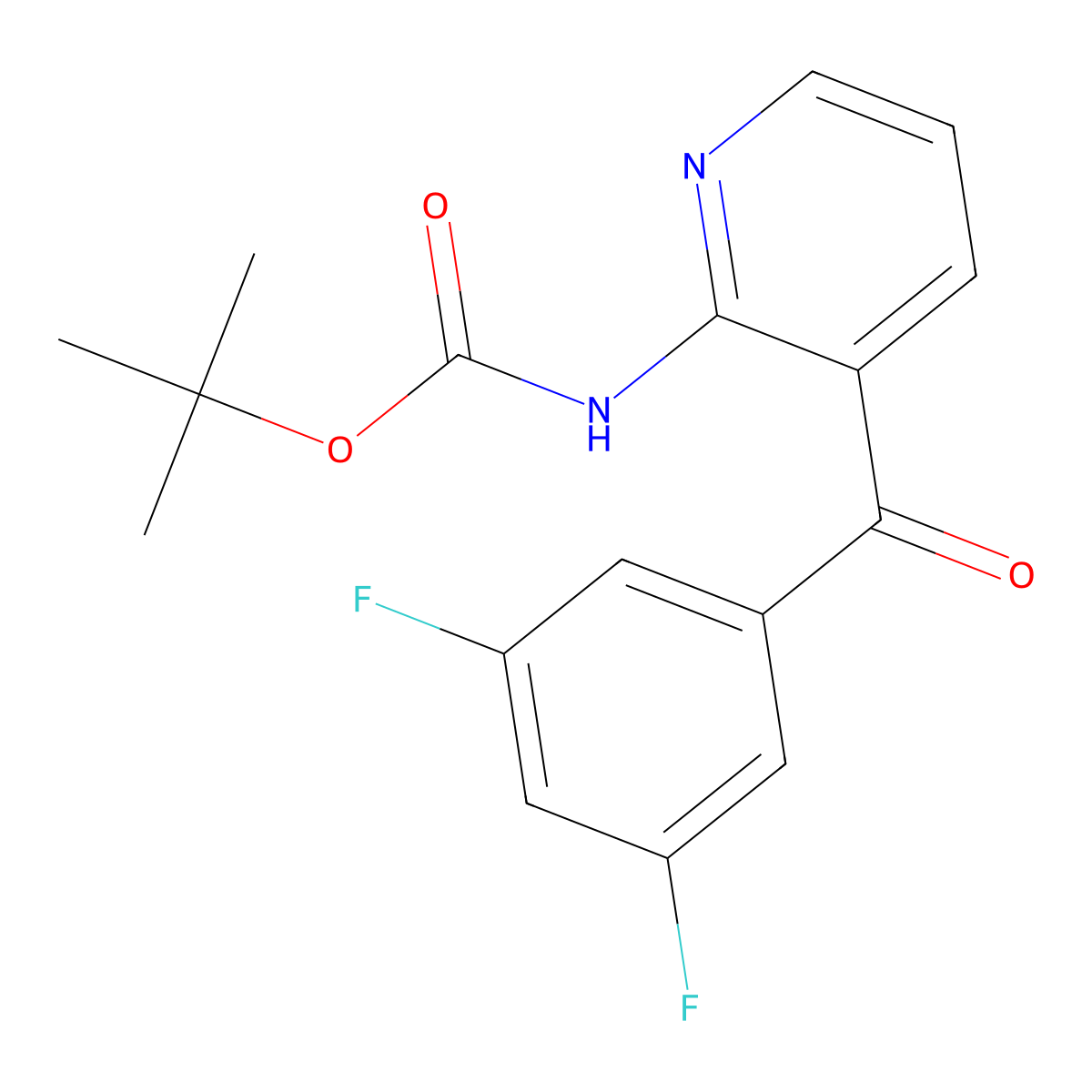 tert-butyl N-[3-(3,5-difluorobenzoyl)pyridin-2-yl]carbamate molecular structure, CAS 2680684-42-6