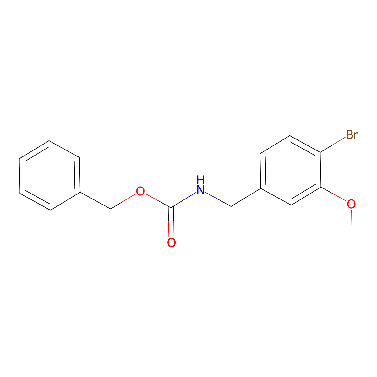 benzyl N-[(4-bromo-3-methoxyphenyl)methyl]carbamate molecular structure, CAS 2680684-59-5