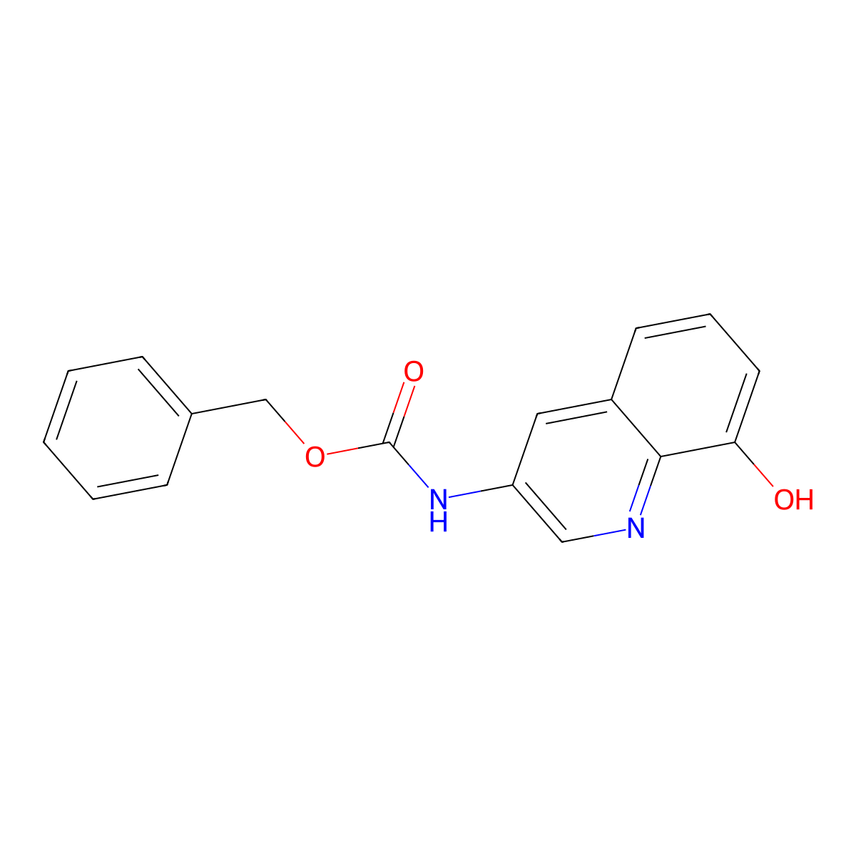 benzyl N-(8-hydroxyquinolin-3-yl)carbamate molecular structure, CAS 2680684-66-4
