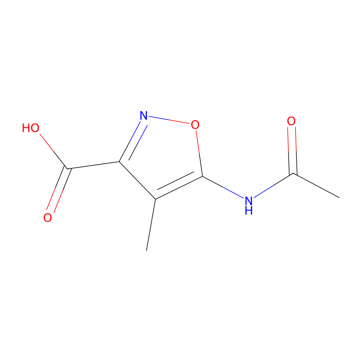 5-Acetamido-4-methyl-1,2-oxazole-3-carboxylic acid molecular structure, CAS 2680684-73-3