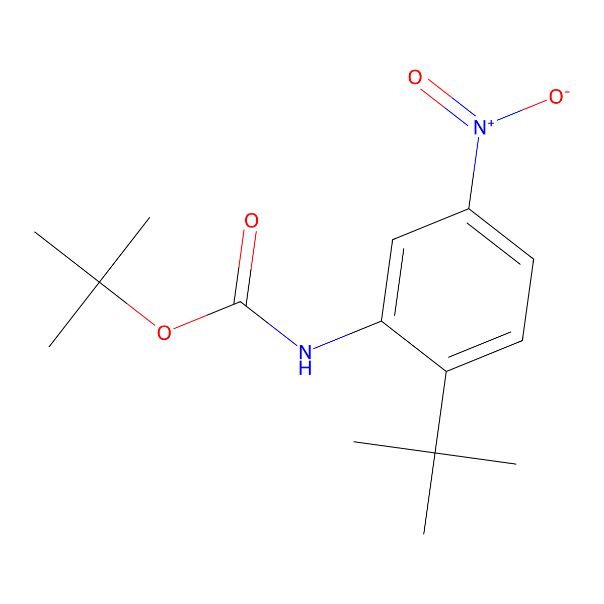 tert-butyl N-(2-tert-butyl-5-nitrophenyl)carbamate molecular structure, CAS 2680684-74-4