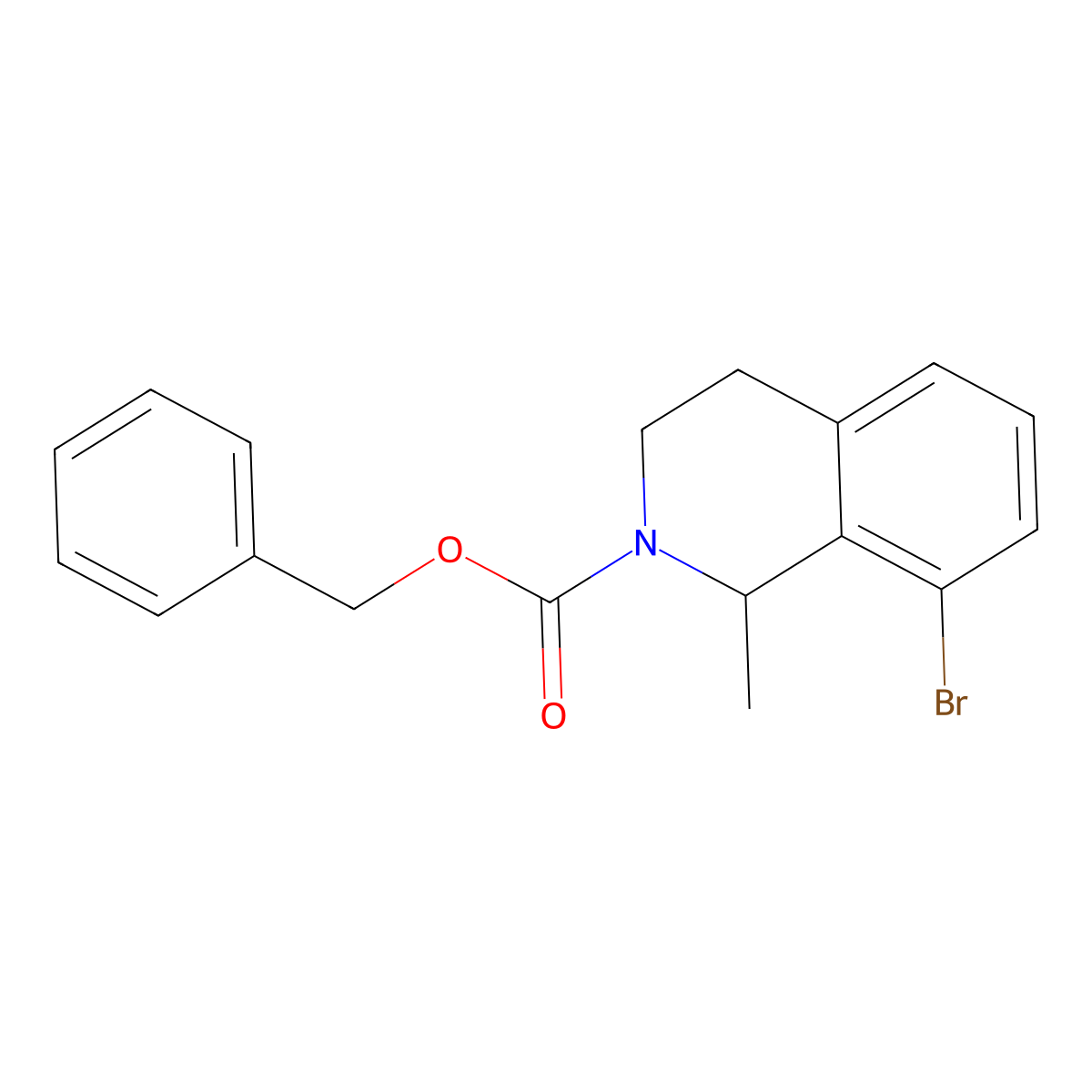 Benzyl 8-bromo-1-methyl-1,2,3,4-tetrahydroisoquinoline-2-carboxylate molecular structure, CAS 2680684-85-7