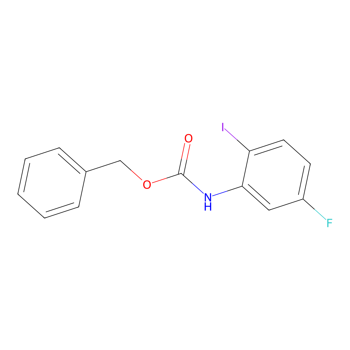 benzyl N-(5-fluoro-2-iodophenyl)carbamate molecular structure, CAS 2680684-91-5