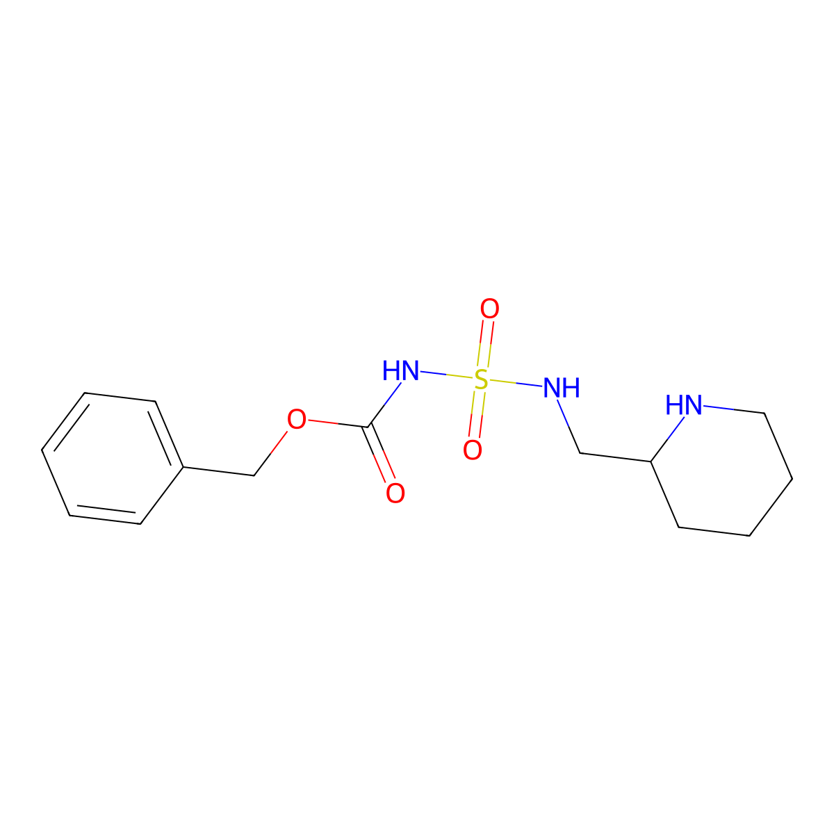 benzyl N-{[(piperidin-2-yl)methyl]sulfamoyl}carbamate molecular structure, CAS 2680685-26-9