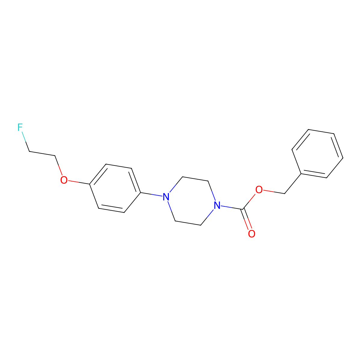 Benzyl 4-[4-(2-fluoroethoxy)phenyl]piperazine-1-carboxylate molecular structure, CAS 2680685-29-2