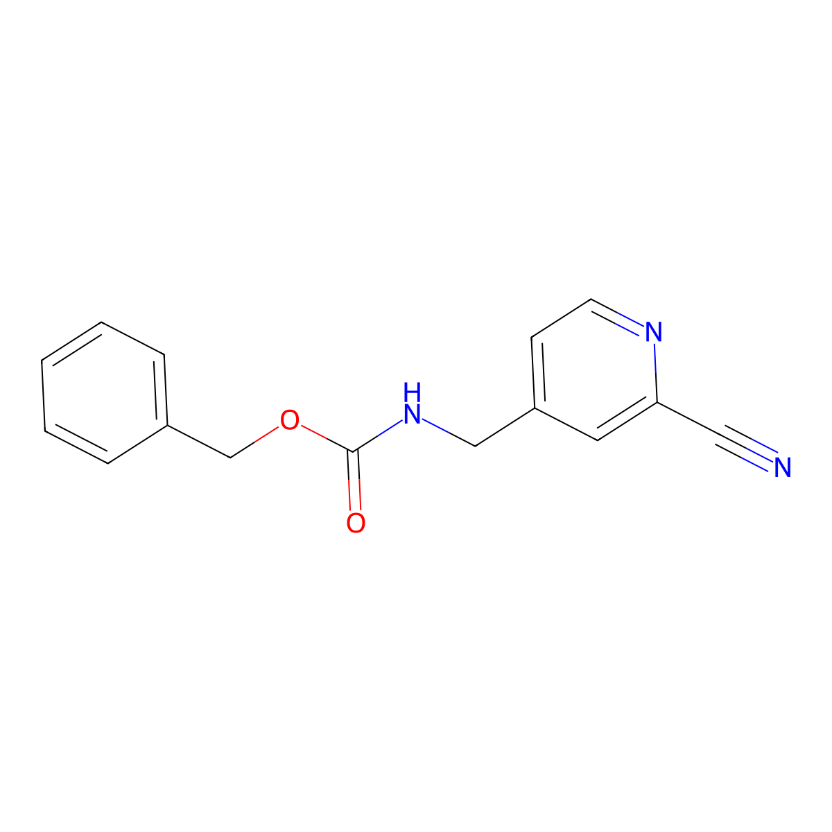benzyl N-[(2-cyanopyridin-4-yl)methyl]carbamate molecular structure, CAS 2680686-17-1