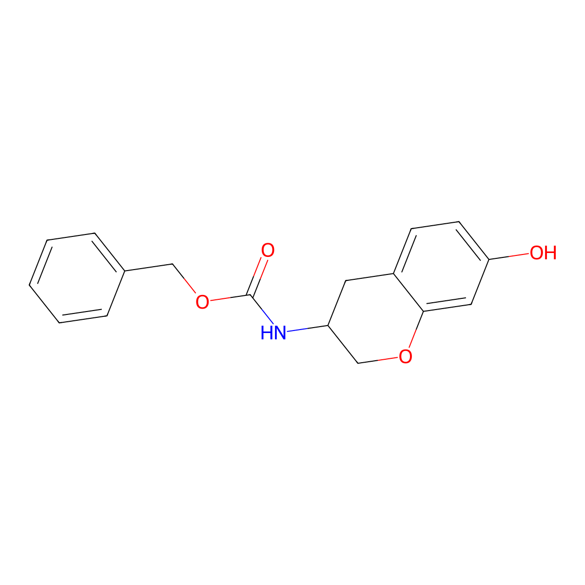 benzyl N-(7-hydroxy-3,4-dihydro-2H-1-benzopyran-3-yl)carbamate molecular structure, CAS 2680686-48-8