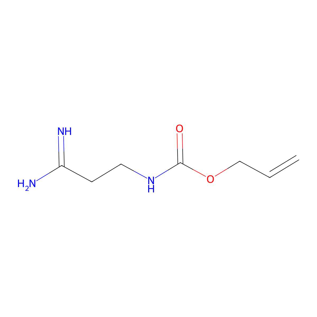 prop-2-en-1-yl N-(2-carbamimidoylethyl)carbamate molecular structure, CAS 2680686-68-2